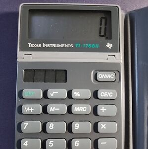 Texas Instruments TI-1768 II Mini Pocket Solar Calculator with Cover case